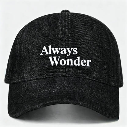 Letter Denim Fabric Baseball Cap