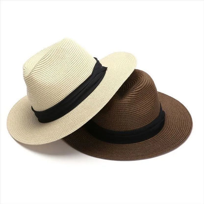 Extra Large Panama Straw Hat Summer Wide Brim UV Protection Adjustable