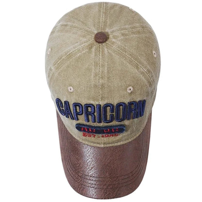 New Unisex Cap Washed Cotton Letter Embroidery Baseball Cap