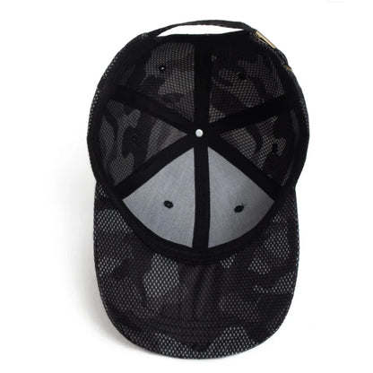 Grid Unisex Camouflage Baseball Cap Unisex Adjustable Sun Hat Men