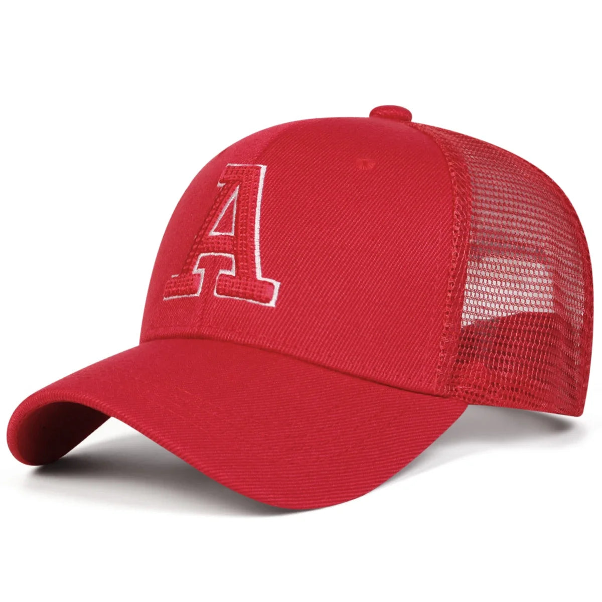 Unisex A Letter Embroidery Baseball Net Caps Spring and Summer