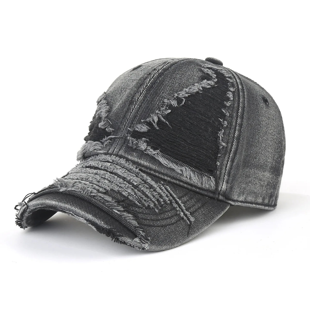 Men's And Women's Ripped Frayed Washed Denim Baseball Cap