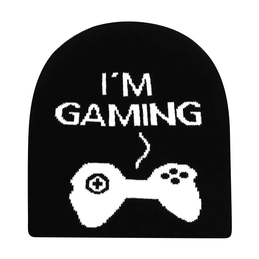 Y2K Letter Knitted Winter Autumn Beanie Cap Men Women