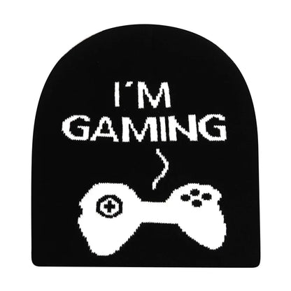 Y2K Letter Knitted Winter Autumn Beanie Cap Men Women
