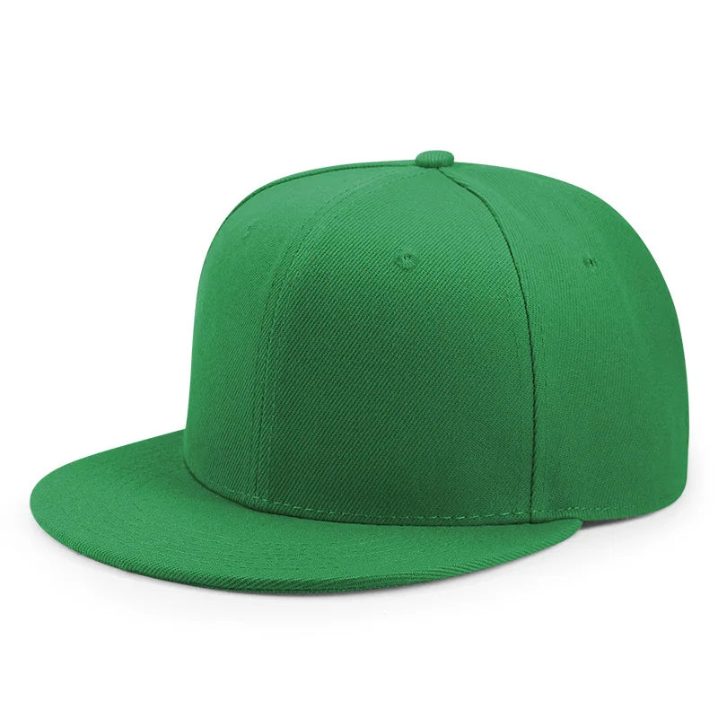 Flat Peak Snapback Caps Lady Fashion Polyester Plain Men Hiphop Blank Sport Cap