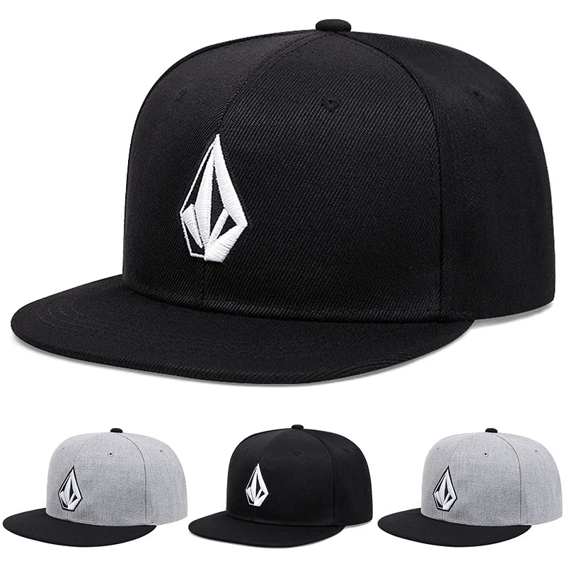 Simple New Flat brimmed Hat With Diamond Embroidery Street Pop Hat Daily Hat Baseball Hat Unisex