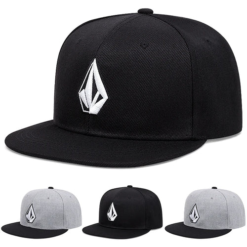Simple New Flat brimmed Hat With Diamond Embroidery Street Pop Hat Daily Hat Baseball Hat Unisex