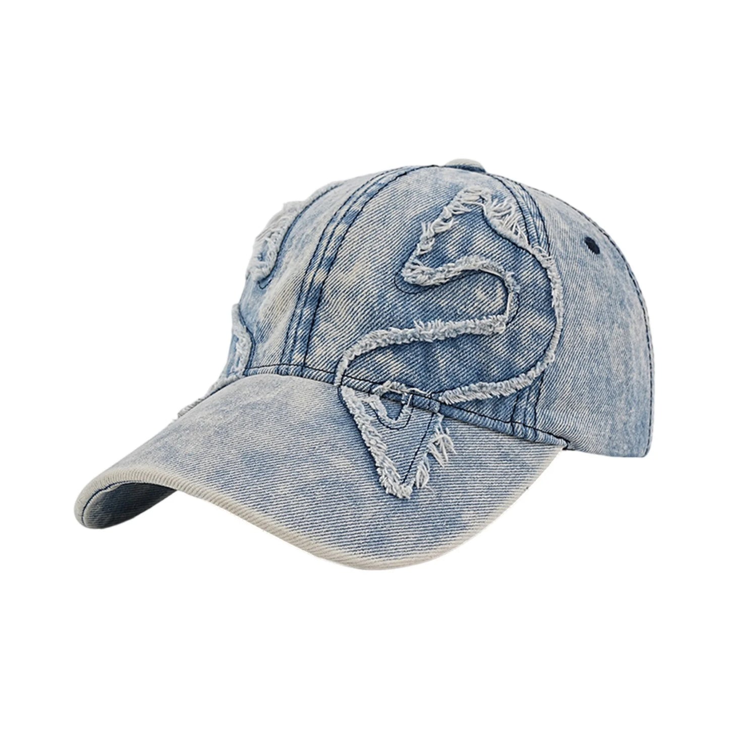 Retro Distressed Patchwork Baseball Cap Outdoor Washed Vintage