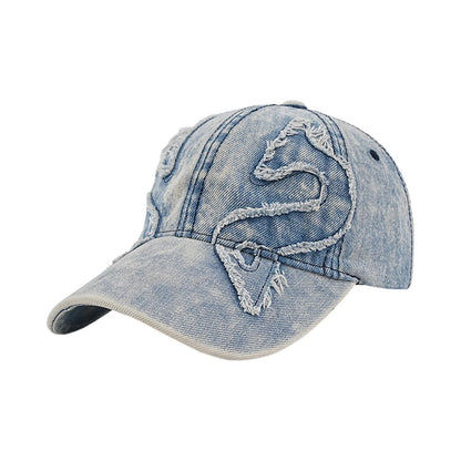 Retro Distressed Patchwork Baseball Cap Outdoor Washed Vintage