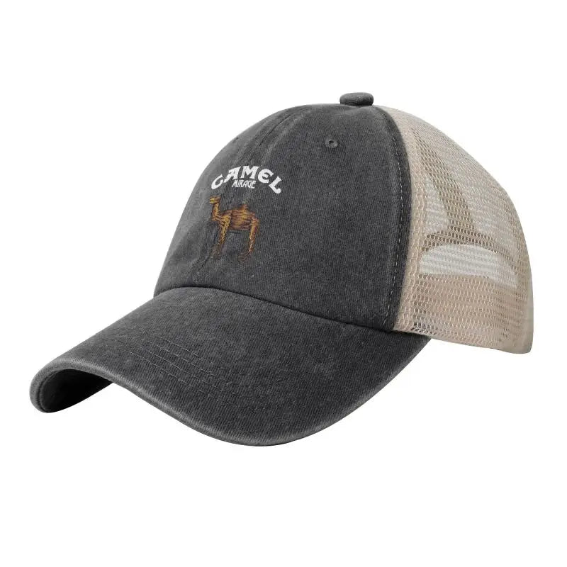 Camel Mirage Graphic Print Mesh Baseball Cap
