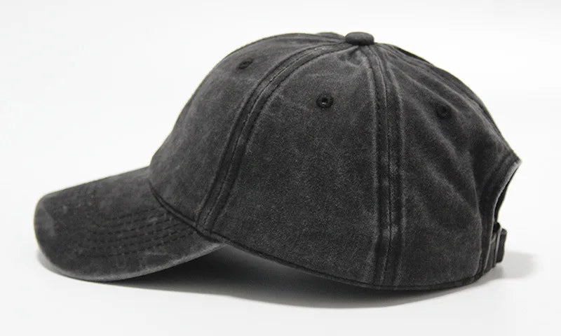 Washed Dad Hat Baseball Cap Outdoor Duckbill Soft Top Hat