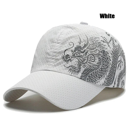 New Style Summer Baseball Cap Quick-Drying Air Hole Chinese Dragon Fashion Unisex