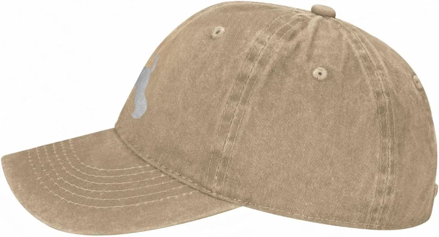 Bedlington Terrier Dog Silhouette Cotton Baseball Cap Low Profile Casual Dad Hat Unisex