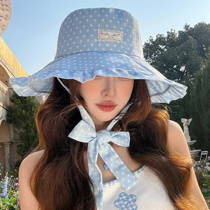 New Retro Plaid Fisherman Hat Woman's Spring And Summer