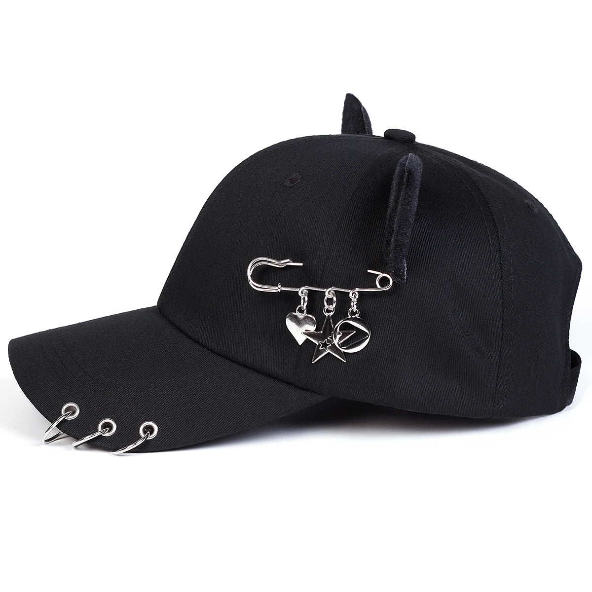 Unisex Cat Ear Pin Love Baseball Caps Spring Autumn