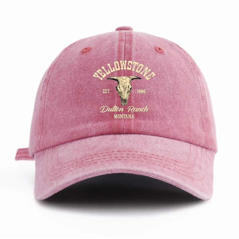 Vintage Bull Skull Western Cowboy Baseball Hats