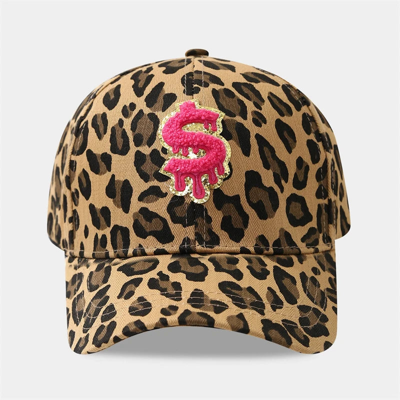 Leopard Print Baseball Caps Unisex Embroidery Spring Autumn