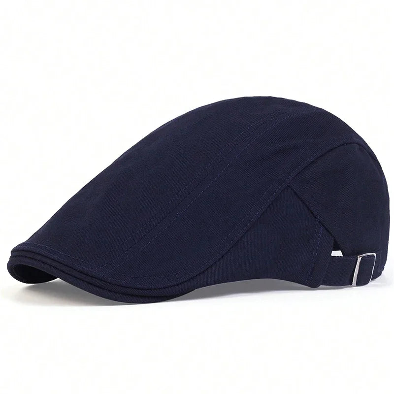Men Light Board Solid Color Berets Newsboy Caps