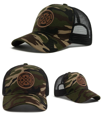 Summer Mesh Colorful camouflage Baseball Cap Women Men