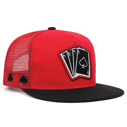 New Fashion Hip Hop Cap Men Women Playing Card Embroidered Snapback Caps