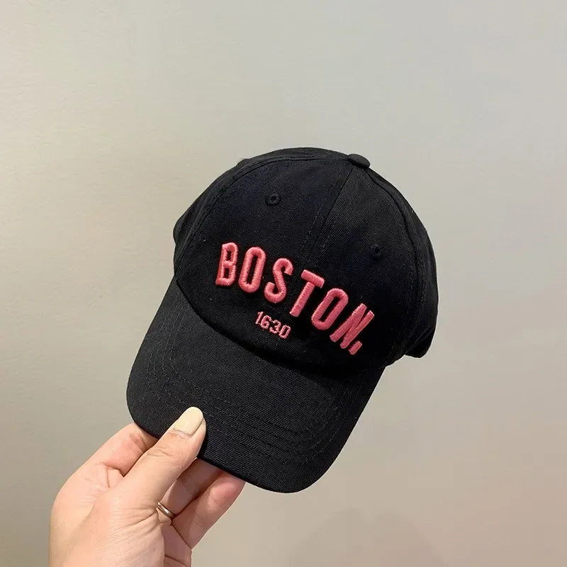 Solid Letter Kids Baseball Cap Embroidery Children Girls Boys Sun Hat