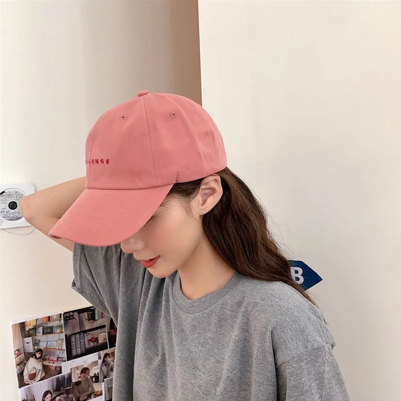 Summer Baseball Cap Women Men Letter CHALLENGE Trucker Hat Hip Hop Snapback Caps Outdoor Sun Hat