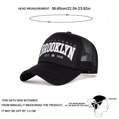 Unisex Brooklyn Printing Baseball Net Caps Spring and Summer