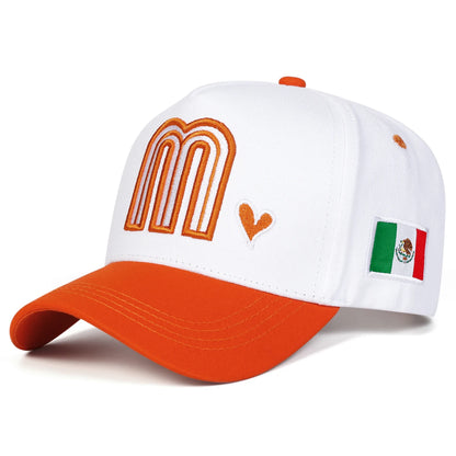 Unisex M Love Heart Embroidery Baseball Caps Spring Autumn