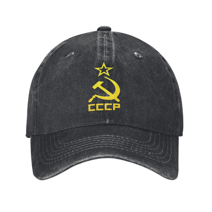 Russia CCCP USSR Soviet Union Adult Retro Cowboy Washed Baseball Caps Sunscreen Hat Girl Rock Snapback Cap