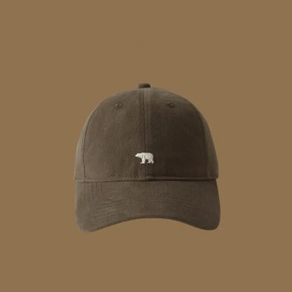 1pc Polar Bear Embroidered Baseball Hat for Men and Women