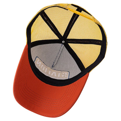 Unisex Baseball Cap Classic Station Letter Pattern Mesh Cap Men And Women