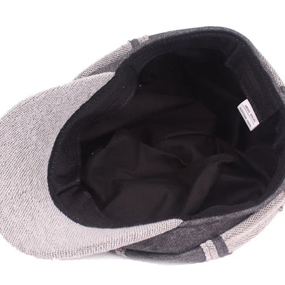 Street Style Octagonal Cap Women's Distressed Painter Cap