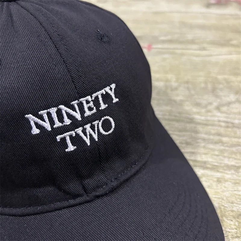 Cotton Pure Black Baseball Cap Breathable Sun Visor Hat Sun Protection