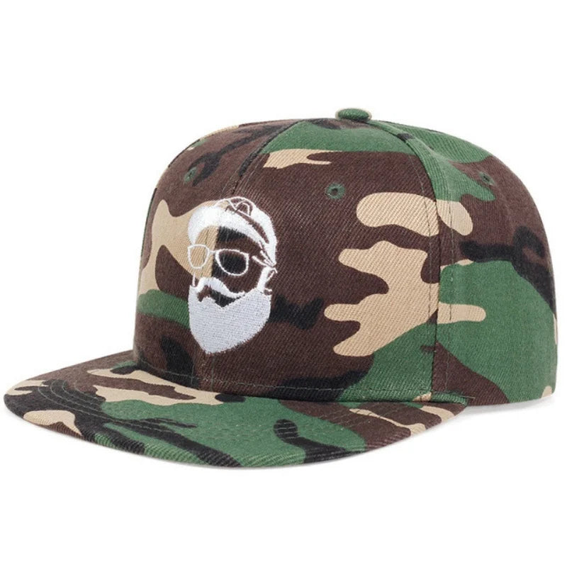 Unisex Uncle Beard Embroidery Hip-Hop Hats Spring Autumn