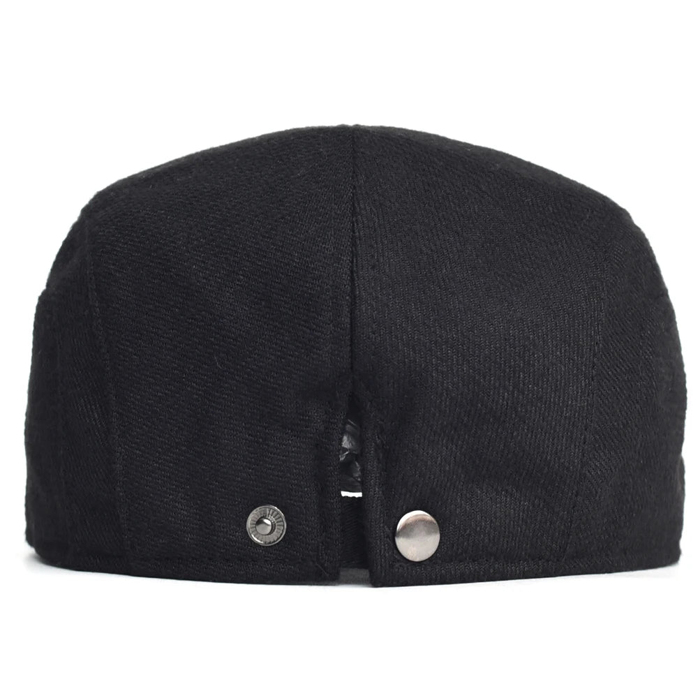 Autumn Winter Thick Warm Newsboy Caps Men Women Soft Beret Hat