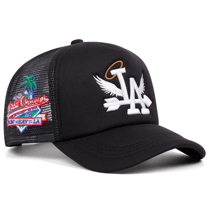 Personalized Baseball Hat LA Wings Side Coconut Tree Street HipHop