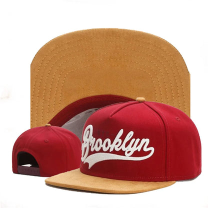 New Luxury Letters Fashion Flat Brim Snapback Hat for Men Women Adult