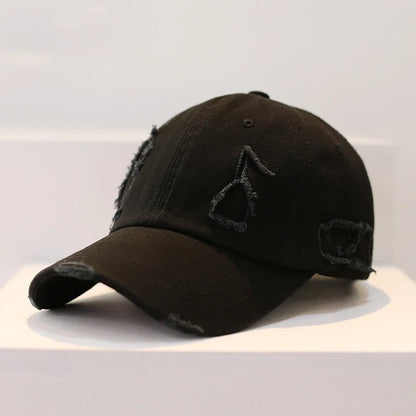 Hip Hop Holes Baseball Caps for Women Men