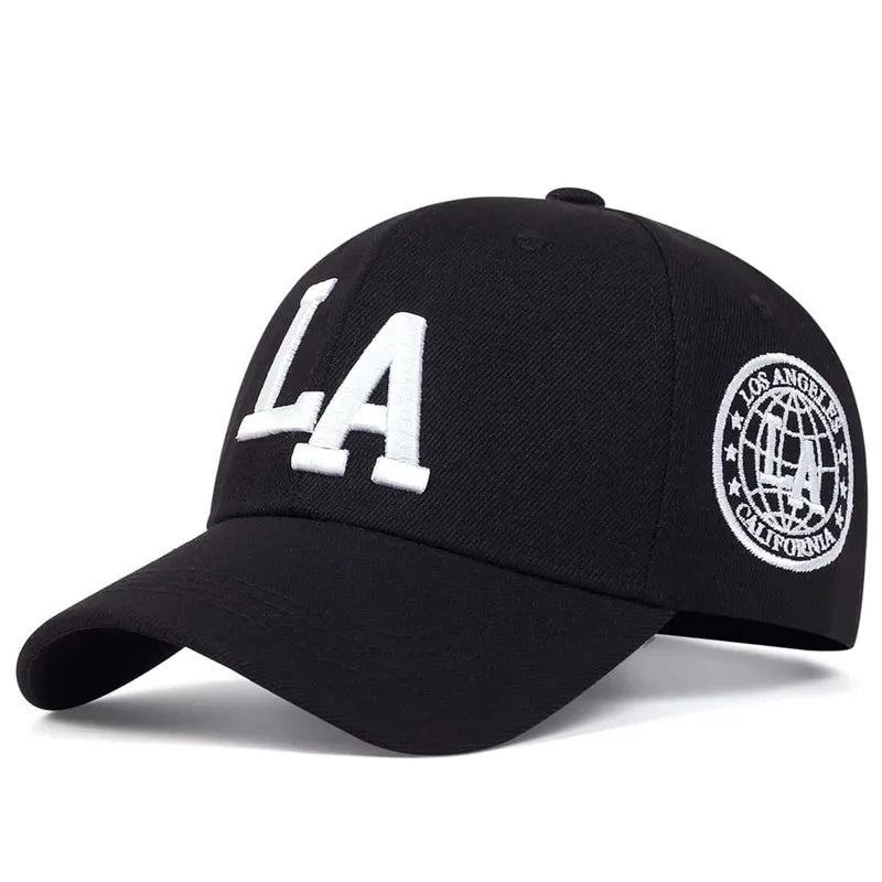 Unisex LA Letter Embroidery Snapback Baseball Caps Spring And Autumn Outdoor