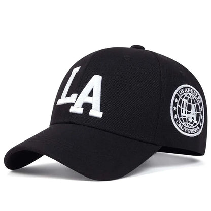Unisex LA Letter Embroidery Snapback Baseball Caps Spring And Autumn Outdoor