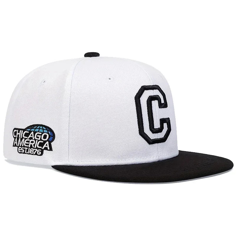 Unisex C Letter Embroidery Side Chicago Hip-Hop Hats