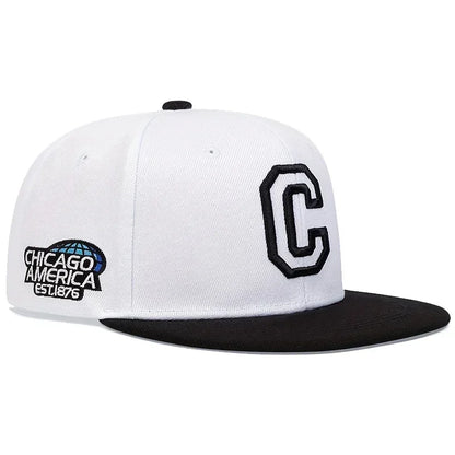 Unisex C Letter Embroidery Side Chicago Hip-Hop Hats