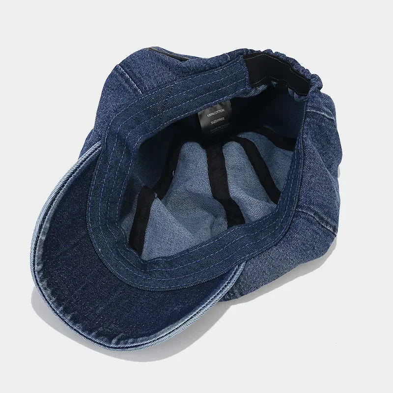 Spring And Autumn Cotton Solid Octagonal Hats