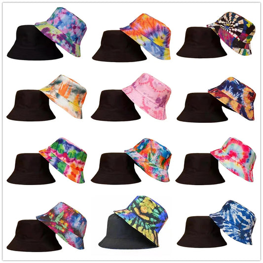 Street Graffiti Men's Bucket Hat Double-Sided Hip Hop Outdoor