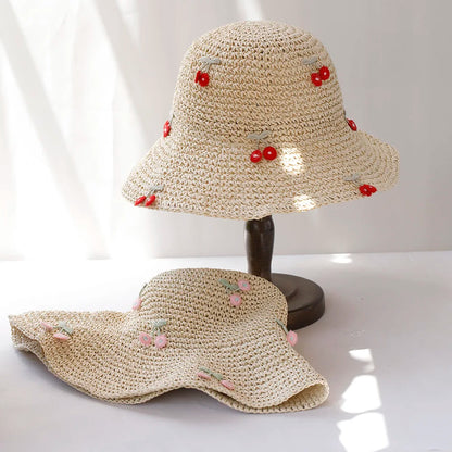 Straw Hat Summer Women Visor Bucket Hat