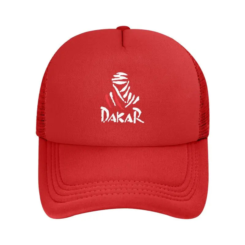 Cycling Dakar Rally Print Mesh Baseball Cap Men Women
