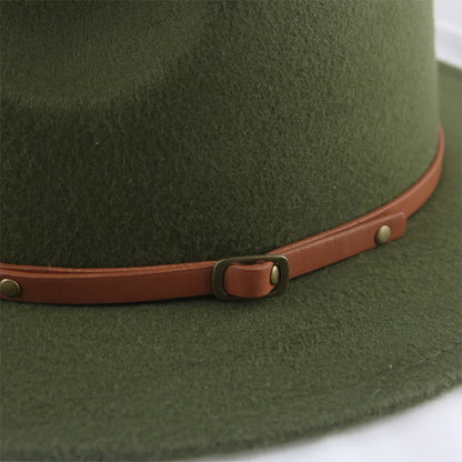 Hats For Women Kids Child Small 52cm Solid Belt Kids Fedora Formal Dress Wedding