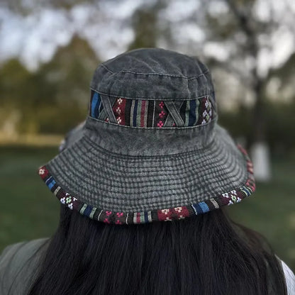 Men Women Summer Bucket Hat Retro Beach Fisherman Sun Hat