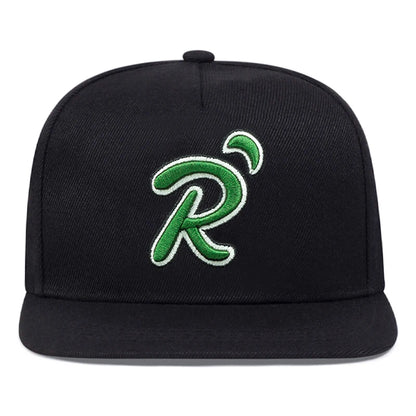 Creative Hip Hop Hat R Letter Dot Green Embroidered Baseball Hat