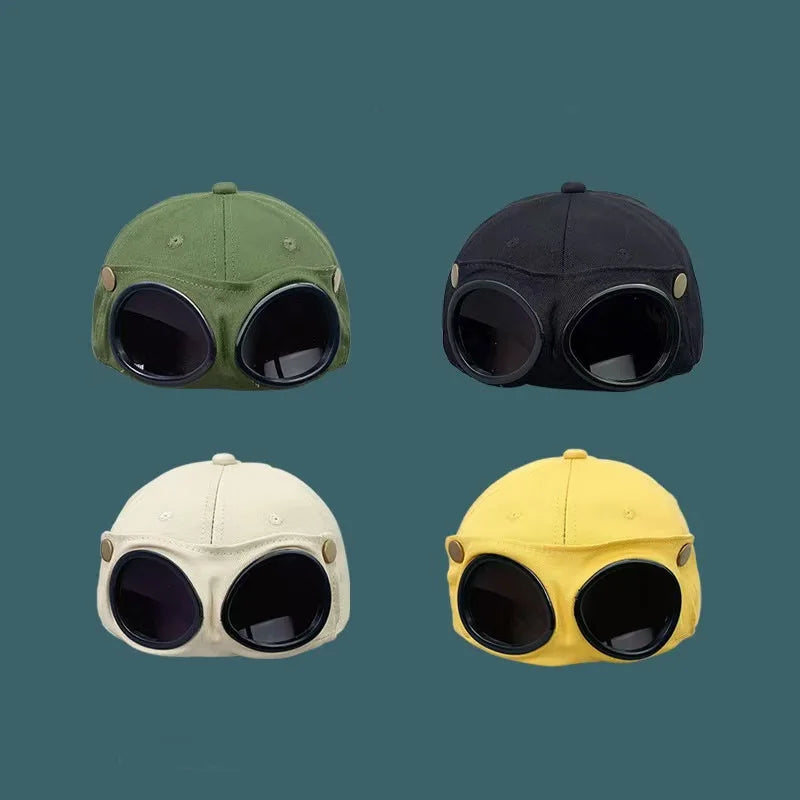 Unisex Summer Baseball Caps With Glasses Aviator Hat
